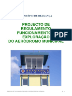 Projecto de Regulamento Funcionamento E Exploração Do Aeródromo Municipal