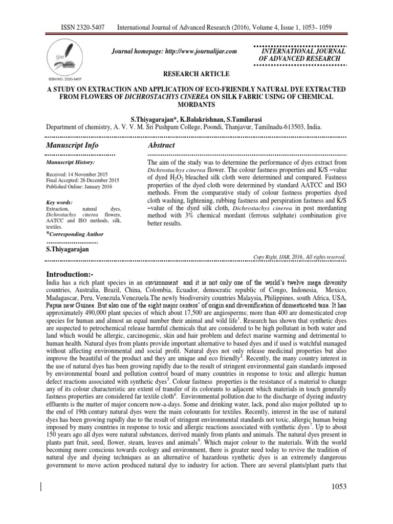 A Study On Extraction and Application of PDF | PDF | Dye | Dyeing