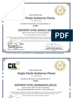 Certificados Angie Paola Gutierrez Florez (BLS, Acls + Adicionales) PDF