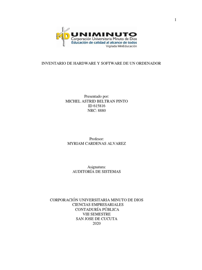 Inventario de Hardware y Software | PDF | Periférico | Hardware de la ...
