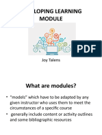 Developing Learning: Joy Talens