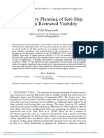 Evolutionary Planning of Safe Ship Tracks in Restricted Visibility