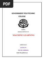 Government Polytechnic College: Machine Learning