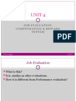 Unit 4: Job Evaluation Compensation & Reward System