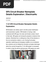 SF6 Circuit Breaker Nameplate Details Explanation - Electrical4u