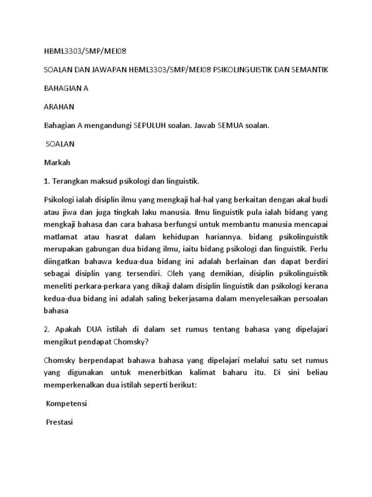 Soalan HBML3303 Soalan HBML3303