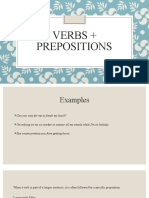 Verbs + Prepositions