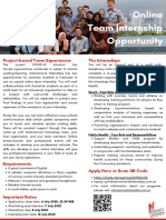 Online Team Internship Opportunity in Sport or Public Health