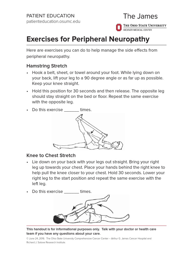 Exercises For Peripheral Neuropathy Patient Education PDF Foot