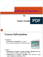 Analysis and Design of Algorithms: by Manju Choudhary