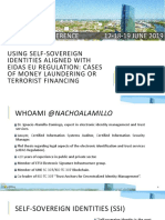 Using Self-Sovereign Identities Aligned With Eidas Eu Regulation: Cases of Money Laundering or Terrorist Financing
