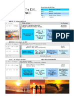 Itinerario Del Viaje Ruta Del Sol