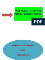Wel Come To 10 STD Social Science World