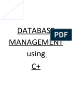 Database Management Using C+