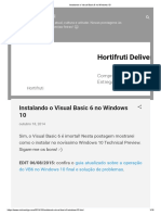 Instalando o Visual Basic 6 No Windows 10
