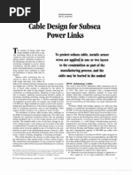 Cable Design For Subsea Power Links