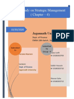 Case Study On Strategic Management (Chapter - 4) : Jagannath University