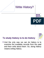 Why Write History? Understanding the Past Through Writing
