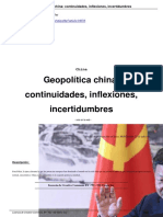 Geopolitica China Continuidades, Inflexiones e Incertidumbres