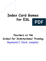 Index Card Games