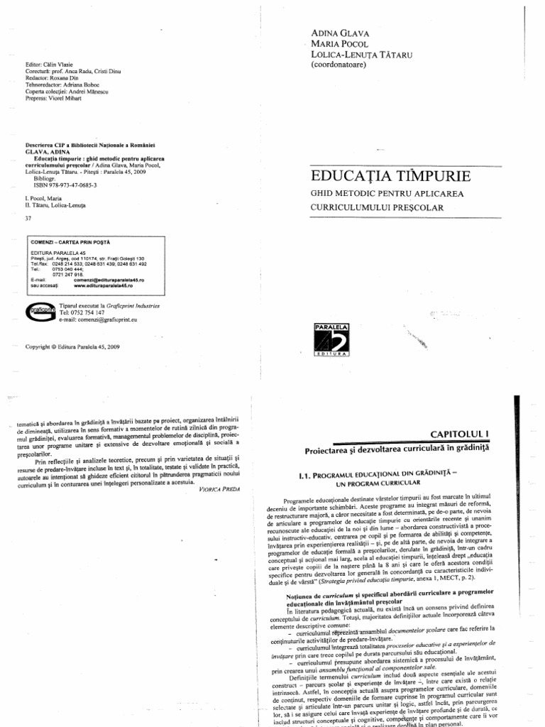 Educatia Timpurie (Ghid Metodic) C.Roman PDF | PDF
