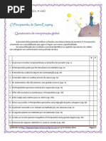 O Principezinho - questionário V-F de leitura global (blog9 10-11)