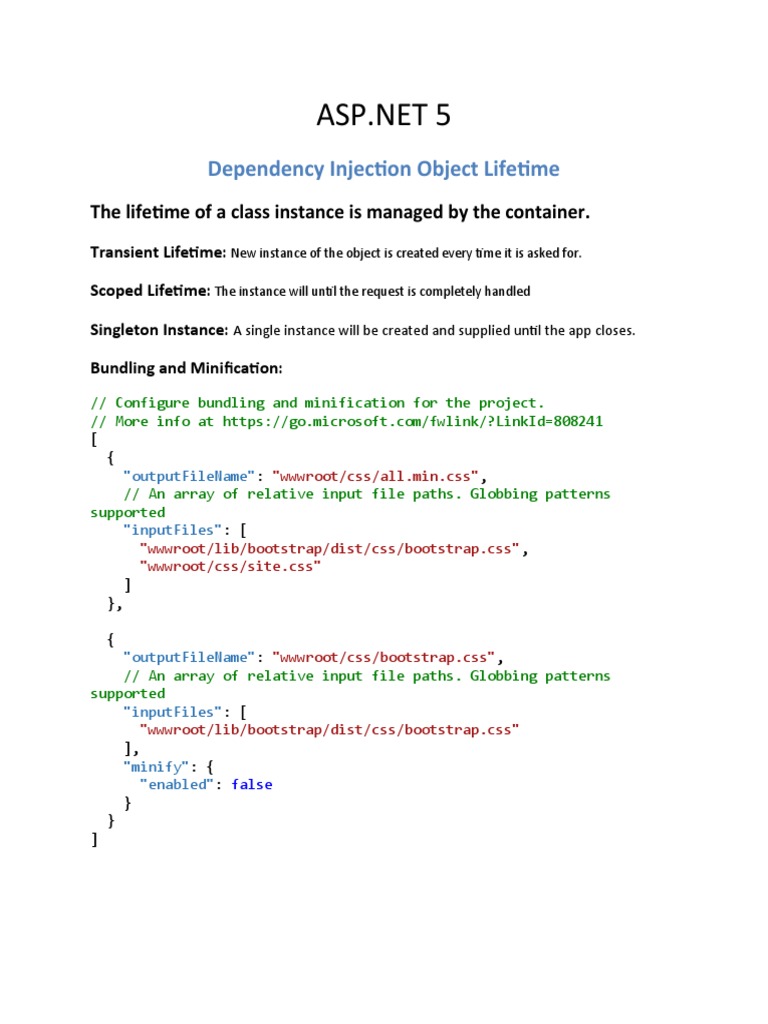 ASP.NET Dependency Injection Lifetimes | PDF | Art