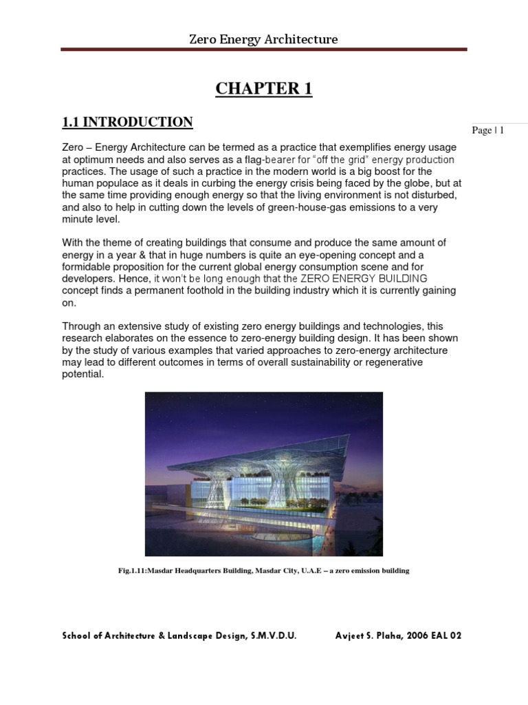 Zero Energy Architecture 2 Pdf World Energy Consumption Renewable
