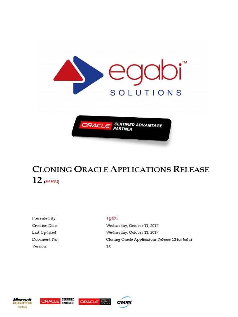 Cloning Oracle Apps Release 12 Guide | PDF | Backup | Oracle Database