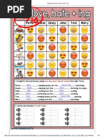 Ejercicio de Like, Love or Hate + Ing | PDF