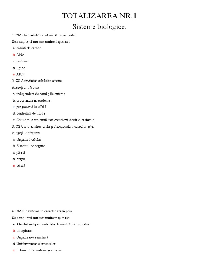 BioMolec Totalizare | PDF