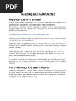 2019 Training Building Self-Confidence