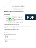 Cisco Network Academy Ccna 1 Introduction To Networks: Ipv4 Addressing