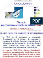 Tema 4 Comunicaciones II Multiplexacion TDM Septiembre de de 2020 PDF