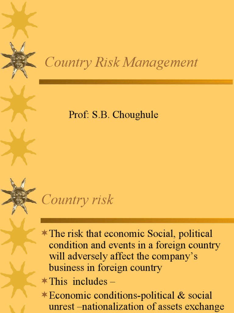 Country Risk Management Overview | PDF | China | World Politics