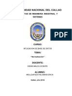 Aplicación de normalización a diferentes entidades relacionales