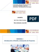 Introducción al Diseno y Evaluacion de Proyectos