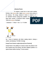 Nuclear Fusion and Fisssion