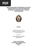 Download ANALISIS DISPARITAS PENDAPATAN ANTAR KABKOTA  PERTUMBUHAN EKONOMI PROVJATENG TH2003-2007 by Jimmy Sean Hutauruk SN48240587 doc pdf