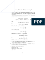 Problem Sheet Maths For ML 1 Answers