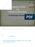 Introduction To Critical Reading