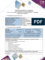 Guía de Actividades y Rúbrica de Evaluación Paso 3 - Actividad Colaborativa Unidad 2