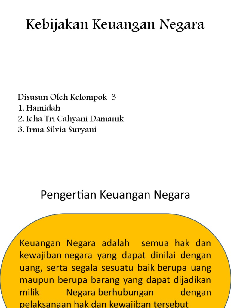 Kebijakan dan Masalah Keuangan Negara | PDF