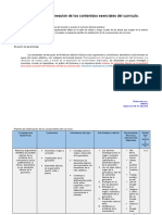 Identificación y Planeación de Los Contenidos Esenciales Del Currículo