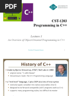 An Overview of Object-Oriented Programming in C++