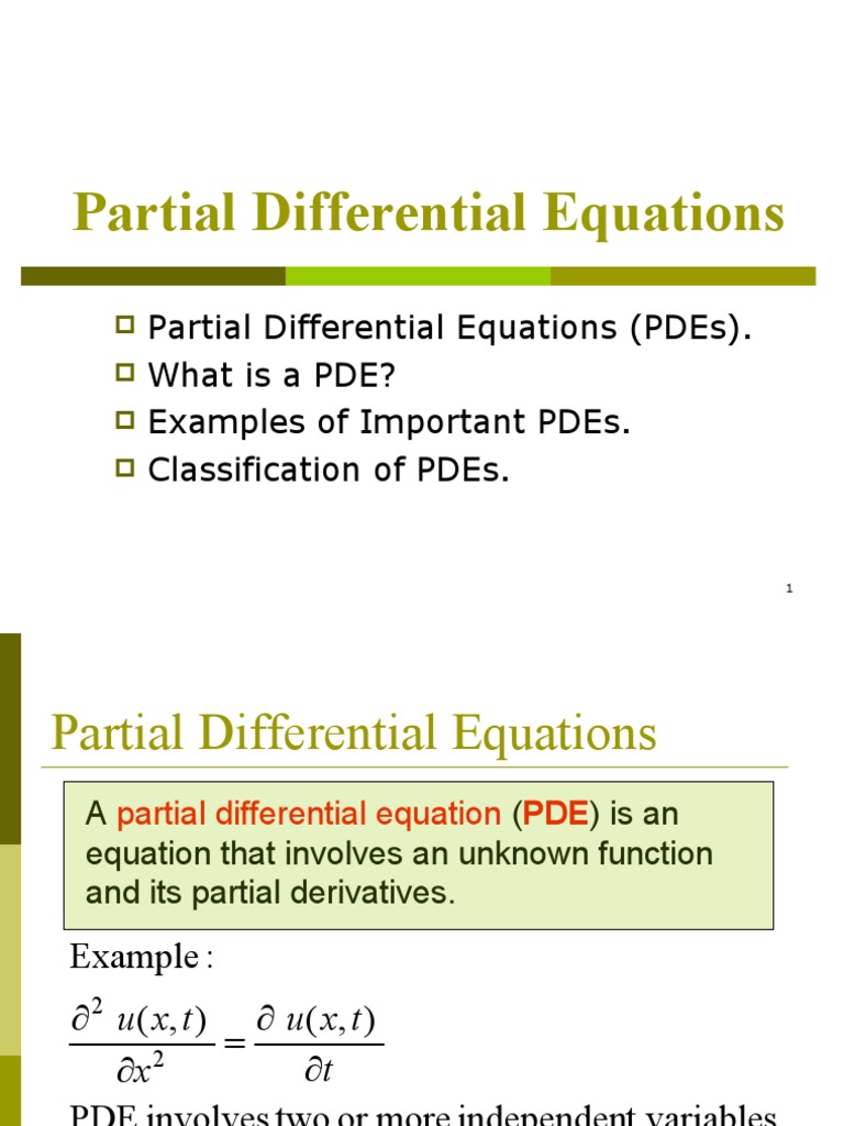 Partial Differential Equations | PDF | Partial Differential Equation ...