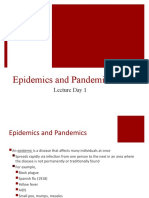 Epidemics and Pandemics-Lecture Day 1