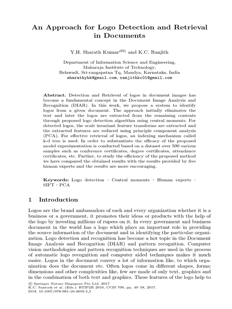 Logo Detection in Documents | PDF | Principal Component Analysis ...
