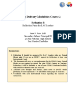 Learning Delivery Modalities Course 2: Reflection B