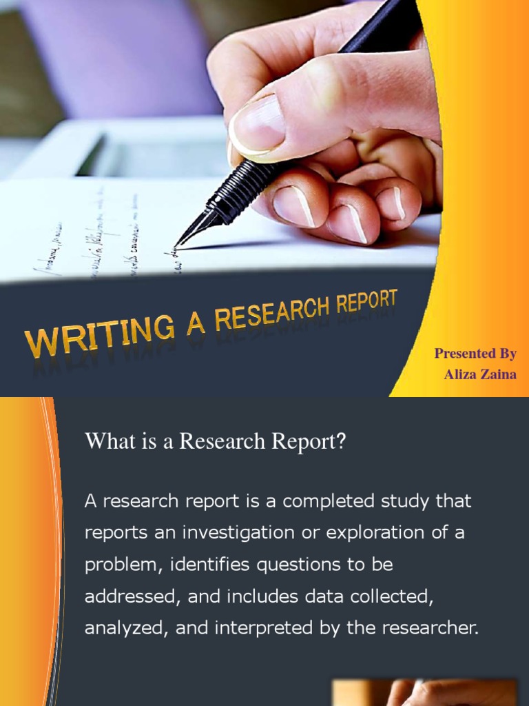 main components of research report format